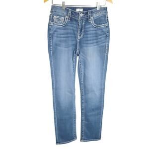 Vigoss Womens Mid-Rise Straight Med Wash Jeans Size 8